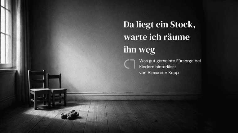 Da liegt ein Stock, warte ich räume ihn weg 
