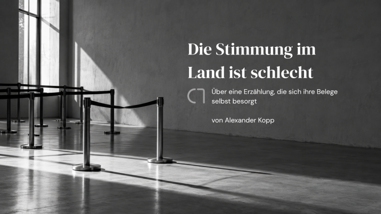 Die Stimmung im Land ist schlecht